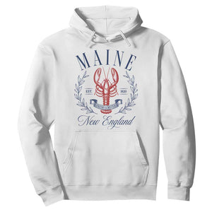 Maine Lobster New England Souvenir Pride Vintage Hoodie TS11 White Print Your Wear