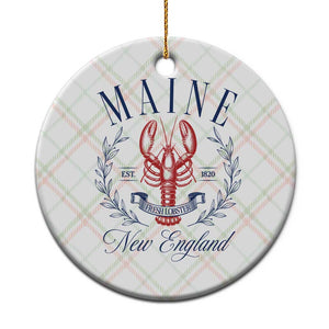 Maine Lobster New England Souvenir Pride Vintage Ceramic Ornament TS11 1pc Christmas Plaid Print Your Wear