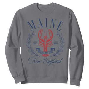 Maine Lobster New England Souvenir Pride Vintage Sweatshirt TS11 Charcoal Print Your Wear