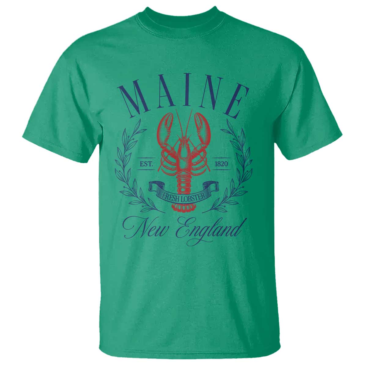 Maine Lobster New England Souvenir Pride Vintage T Shirt TS11 Irish Green Print Your Wear