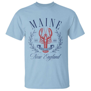 Maine Lobster New England Souvenir Pride Vintage T Shirt TS11 Light Blue Print Your Wear