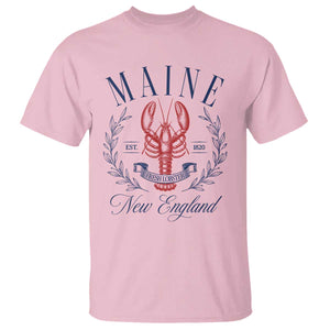 Maine Lobster New England Souvenir Pride Vintage T Shirt TS11 Light Pink Print Your Wear