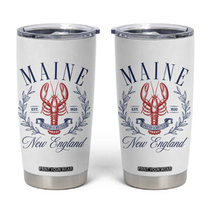 Maine Lobster New England Souvenir Pride Vintage Tumbler Cup TS11 White Print Your Wear