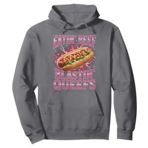 Eatin Beef Blastin' Queefs Funny Embarrassing Hot Dog Retro Bootleg Hoodie TS11 Charcoal Print Your Wear