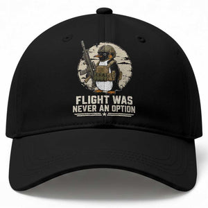 Funny Penguin Flight Was Never An Option Baseball Cap Tactical Penguin Gun Lover TS11 Print Your Wear