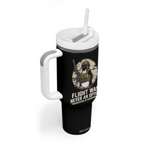 Funny Penguin Flight Was Never An Option Tumbler With Handle Tactical Penguin Gun Lover TS11 Print Your Wear