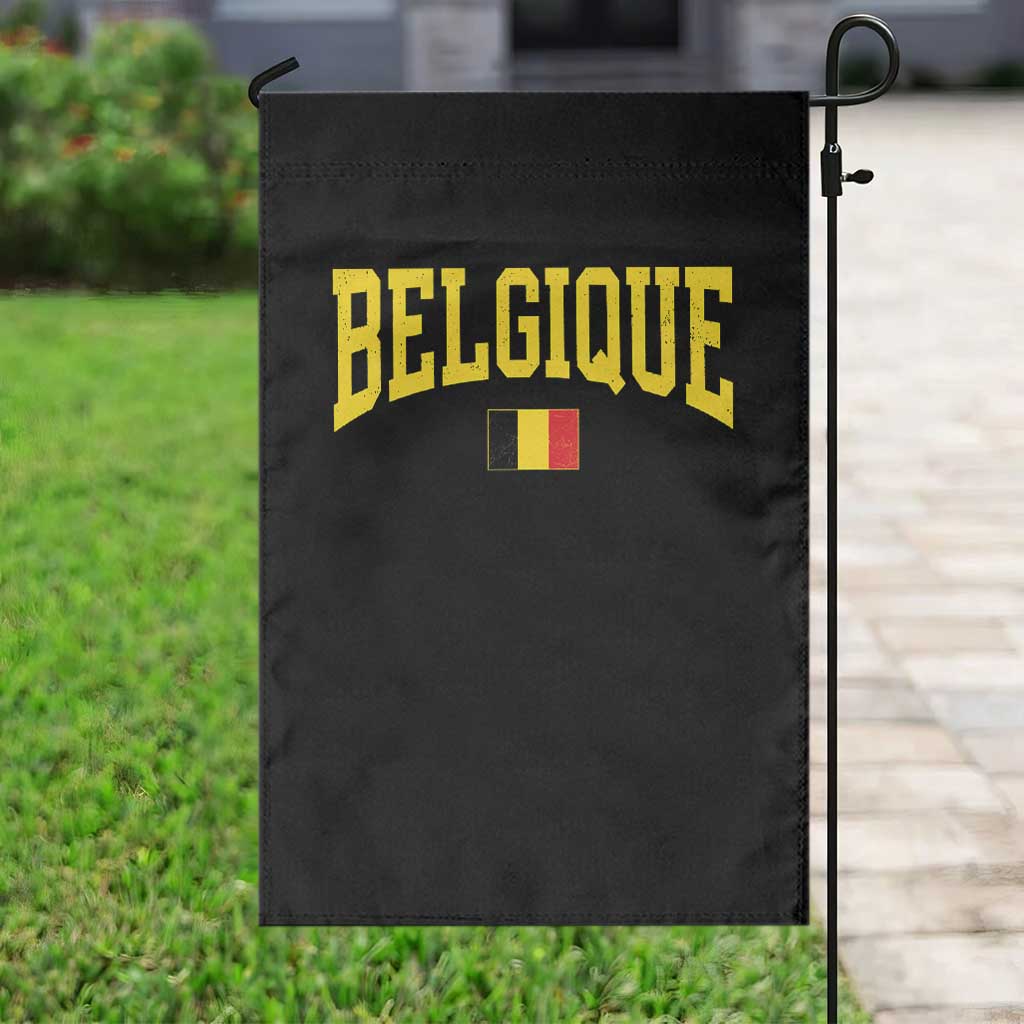 Belgium Belgique Throwback Design Vintage Belgian Flag Jersey Style Garden Flag TS11 Print Your Wear