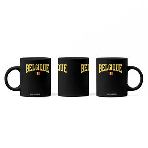 Belgium Belgique Throwback Design Vintage Belgian Flag Jersey Style Coffee Mug TS11 Print Your Wear