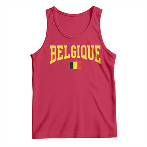 Belgium Belgique Throwback Design Vintage Belgian Flag Jersey Style Tank Top TS11 Red Print Your Wear