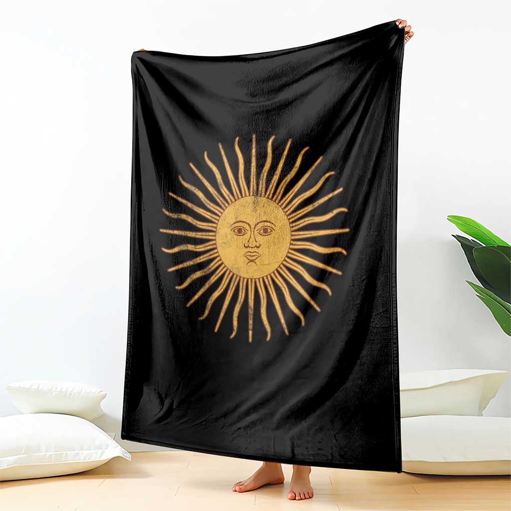 Argentina Sol De Mayo Vintage Argentinian Sun Throwback Design Throw Blanket TS11 Print Your Wear