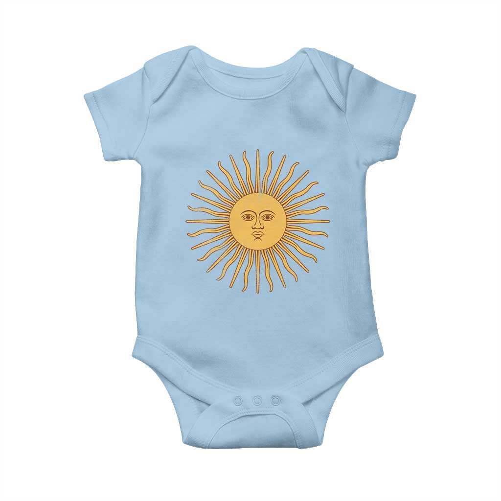 Argentina Sol De Mayo Vintage Argentinian Sun Throwback Design Baby Onesie TS11 Light Blue Print Your Wear