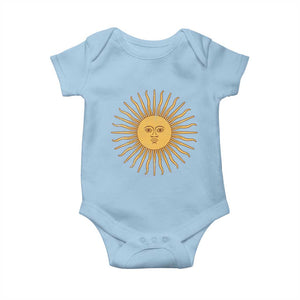 Argentina Sol De Mayo Vintage Argentinian Sun Throwback Design Baby Onesie TS11 Light Blue Print Your Wear