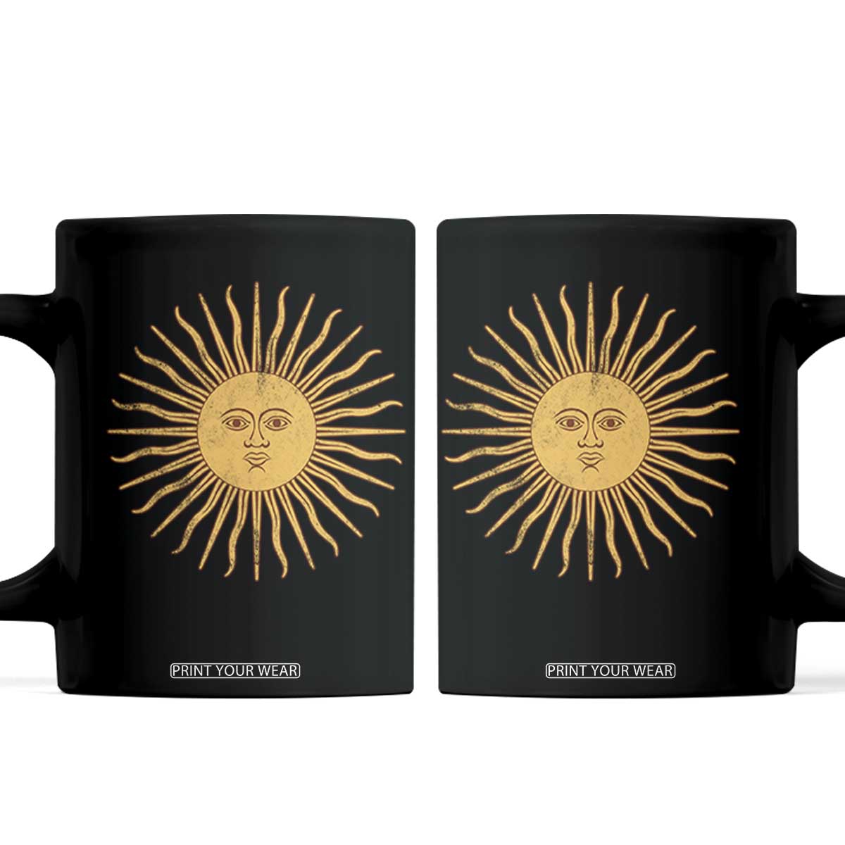 Argentina Sol De Mayo Vintage Argentinian Sun Throwback Design Coffee Mug TS11 Black Print Your Wear