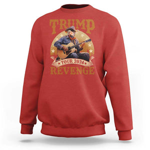 Funny Trump Revenge Tour 2024 Sweatshirt Cowboy Trump Western Country Music Guitar Political Election TS11 Red Print Your Wear