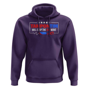 Funny Walz Hoodie Tampon Tim Will Stop The Red Wave Star TS11 Purple Print Your Wear