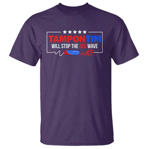 Funny Walz T Shirt Tampon Tim Will Stop The Red Wave Star TS11 Purple Print Your Wear