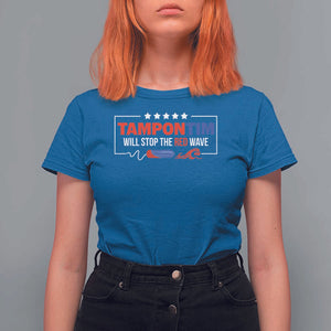 Funny Walz T Shirt For Women Tampon Tim Will Stop The Red Wave Star TS11 Royal Blue Print Your Wear