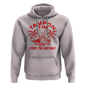 Funny Walz Hoodie Tampon Tim Stops The Red Wave Coconut Tree TS11 Ice Gray Print Your Wear