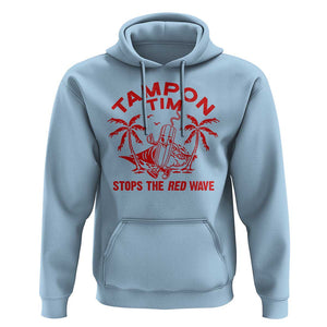 Funny Walz Hoodie Tampon Tim Stops The Red Wave Coconut Tree TS11 Light Blue Print Your Wear