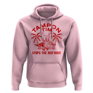 Funny Walz Hoodie Tampon Tim Stops The Red Wave Coconut Tree TS11 Light Pink Print Your Wear