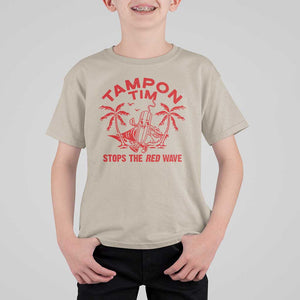 Funny Walz T Shirt For Kid Tampon Tim Stops The Red Wave Coconut Tree TS11 Sand Print Your Wear