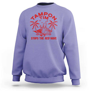 Funny Walz Sweatshirt Tampon Tim Stops The Red Wave Coconut Tree TS11 Violet Print Your Wear