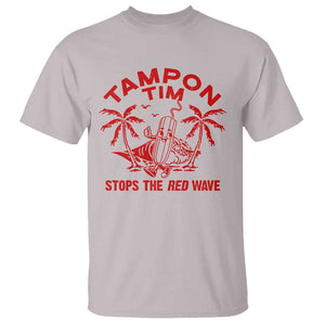 Funny Walz T Shirt Tampon Tim Stops The Red Wave Coconut Tree TS11 Ice Gray Print Your Wear