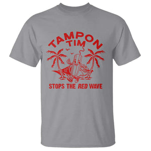 Funny Walz T Shirt Tampon Tim Stops The Red Wave Coconut Tree TS11 Sport Gray Print Your Wear