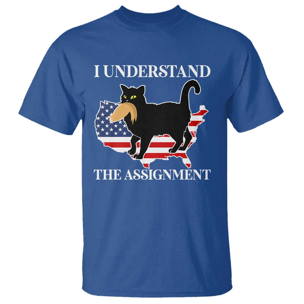 Funny Harris Supporter T Shirt I Understand The Assignment Black Cat American Flag TS11 Royal Blue Print Your Wear