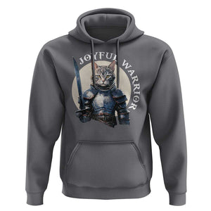 Funny Joyful Warrior Cat Hoodie Kitten Knight For Harris 2024 TS11 Charcoal Print Your Wear