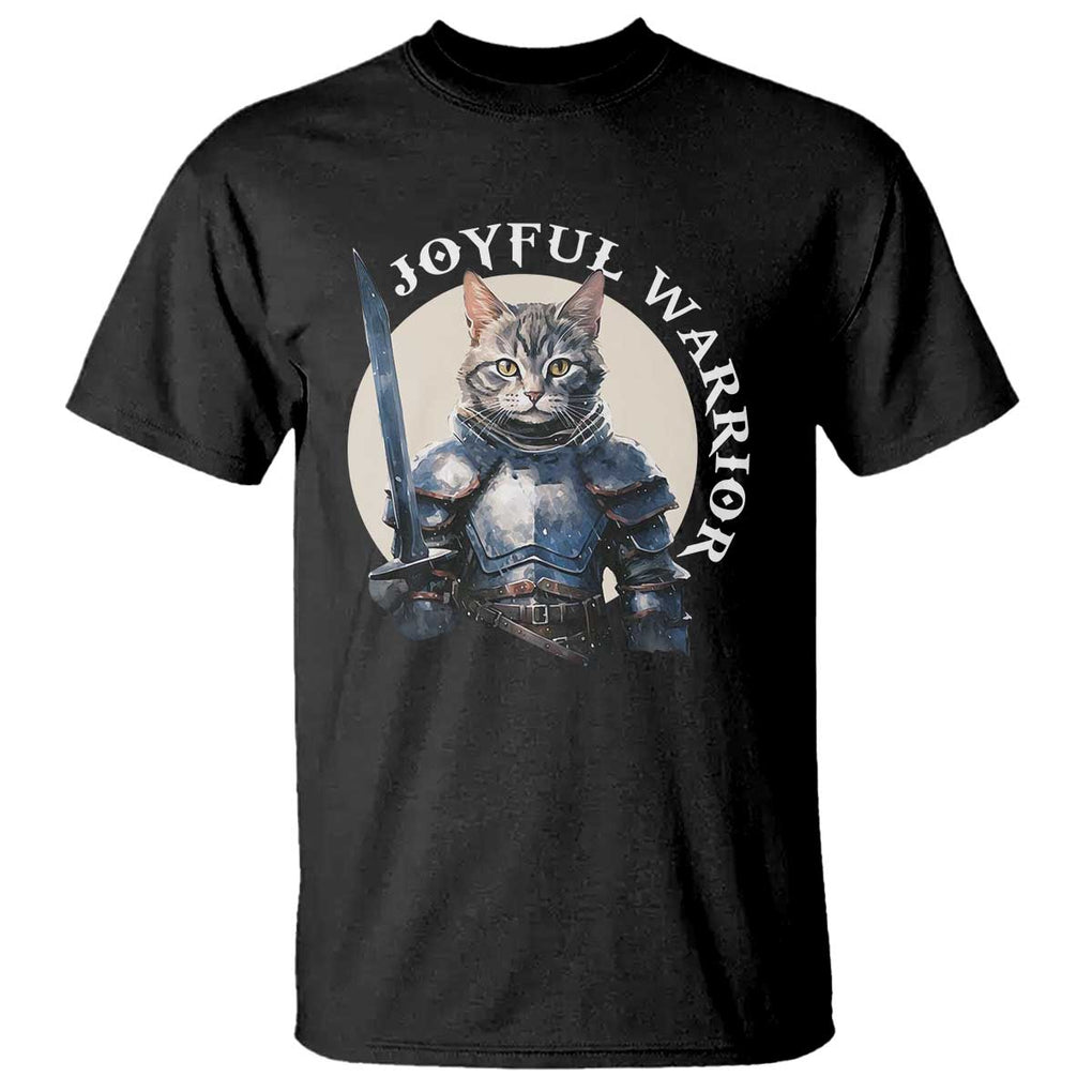 Funny Joyful Warrior Cat T Shirt Kitten Knight For Harris 2024 TS11 Black Print Your Wear