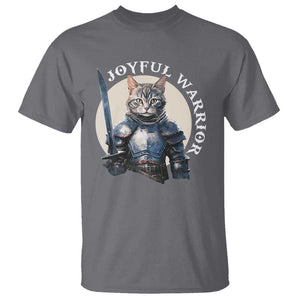 Funny Joyful Warrior Cat T Shirt Kitten Knight For Harris 2024 TS11 Charcoal Print Your Wear