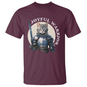 Funny Joyful Warrior Cat T Shirt Kitten Knight For Harris 2024 TS11 Maroon Print Your Wear