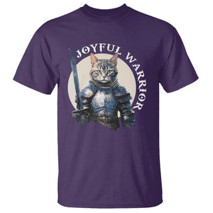 Funny Joyful Warrior Cat T Shirt Kitten Knight For Harris 2024 TS11 Purple Print Your Wear