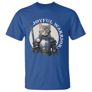 Funny Joyful Warrior Cat T Shirt Kitten Knight For Harris 2024 TS11 Royal Blue Print Your Wear