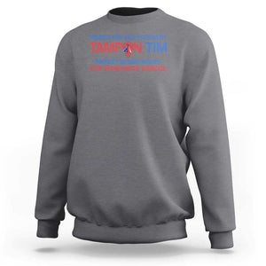 Tim Walz Sweatshirt Tampon Tim Protect Women Rights Stop Misogynistic Weirdos USA Flag TS11 Charcoal Print Your Wear