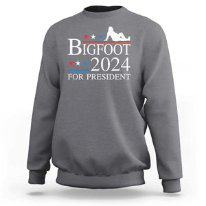 Funny Bigfoot For President Sweatshirt Vote Sexy Sasquatch American Flag Star TS11 Charcoal Print Your Wear