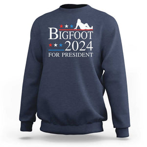 Funny Bigfoot For President Sweatshirt Vote Sexy Sasquatch American Flag Star TS11 Navy Print Your Wear