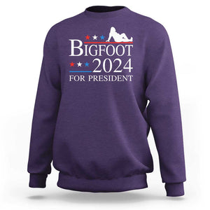 Funny Bigfoot For President Sweatshirt Vote Sexy Sasquatch American Flag Star TS11 Purple Print Your Wear