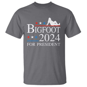 Funny Bigfoot For President T Shirt Vote Sexy Sasquatch American Flag Star TS11 Charcoal Print Your Wear