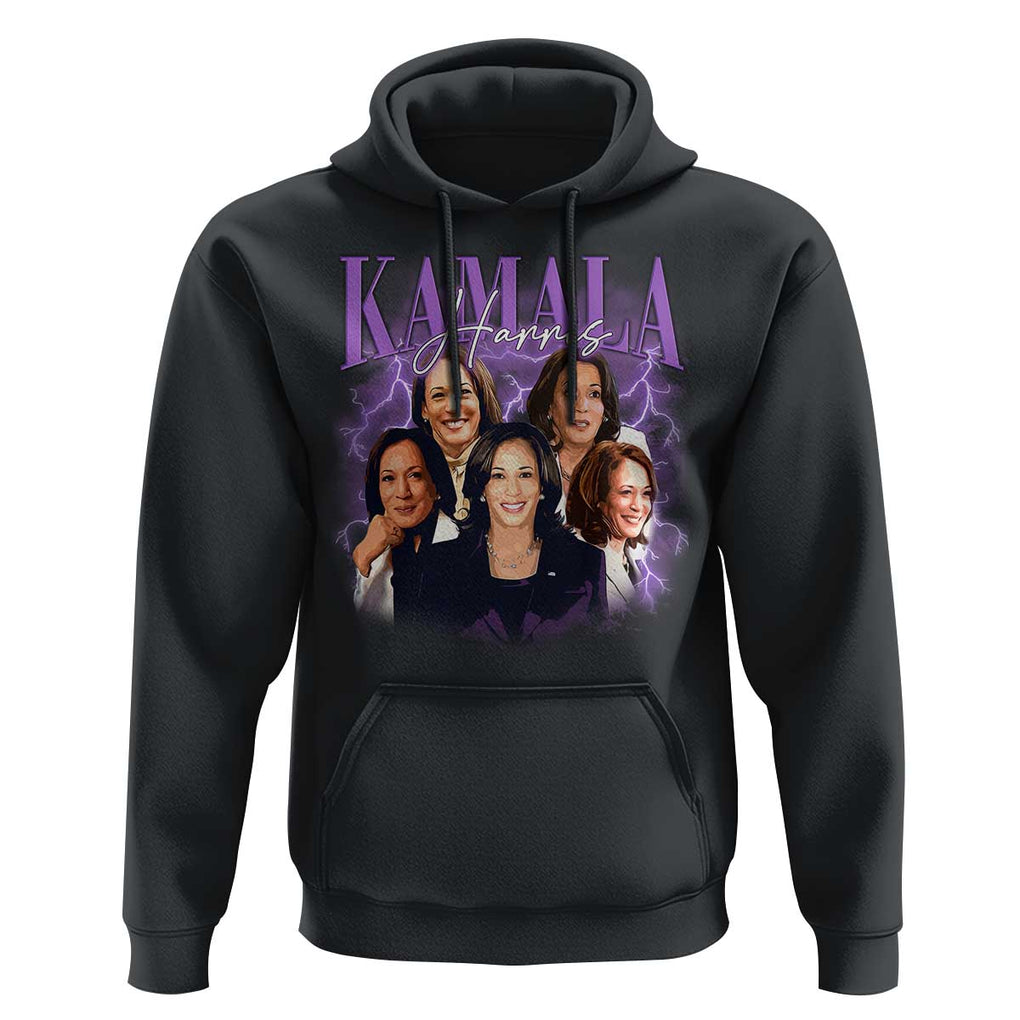 Funny Kamala Supporter Hoodie Harris For President Election Thunder TS11 Black Print Your Wear