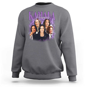 Funny Kamala Supporter Sweatshirt Harris For President Election Thunder TS11 Charcoal Print Your Wear