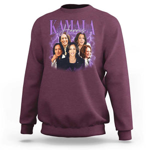 Funny Kamala Supporter Sweatshirt Harris For President Election Thunder TS11 Maroon Print Your Wear