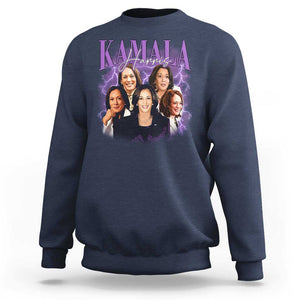 Funny Kamala Supporter Sweatshirt Harris For President Election Thunder TS11 Navy Print Your Wear