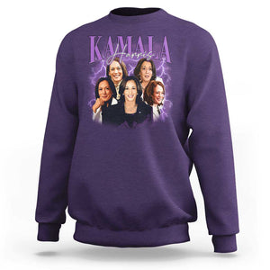 Funny Kamala Supporter Sweatshirt Harris For President Election Thunder TS11 Purple Print Your Wear