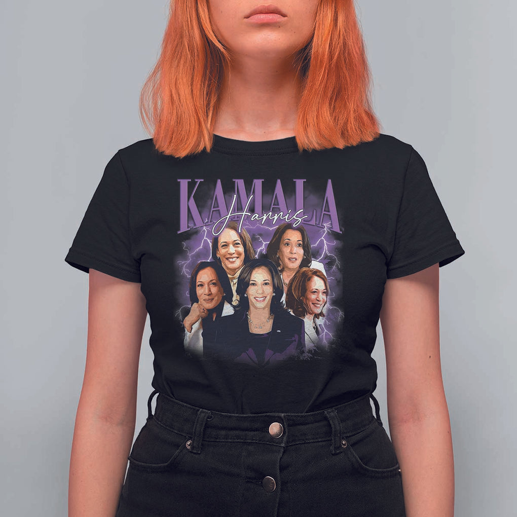 Funny Kamala Supporter T Shirt For Women Harris For President Election Thunder TS11 Black Print Your Wear