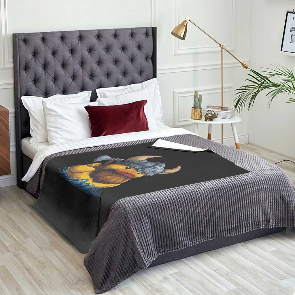 Rubber Duck Viking Warrior Norse Mythology Throw Blanket TS11 Print Your Wear