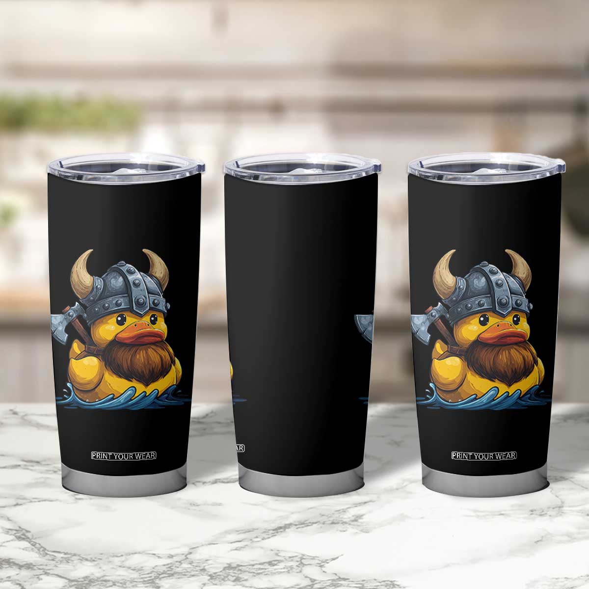 Rubber Duck Viking Warrior Norse Mythology Tumbler Cup TS11 Print Your Wear