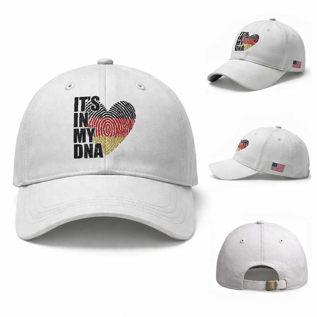 German Pride Baseball Cap It Is In My DNA Patriotic Germany Flag TS11 Baseball Cap Universal Fit White Print Your Wear