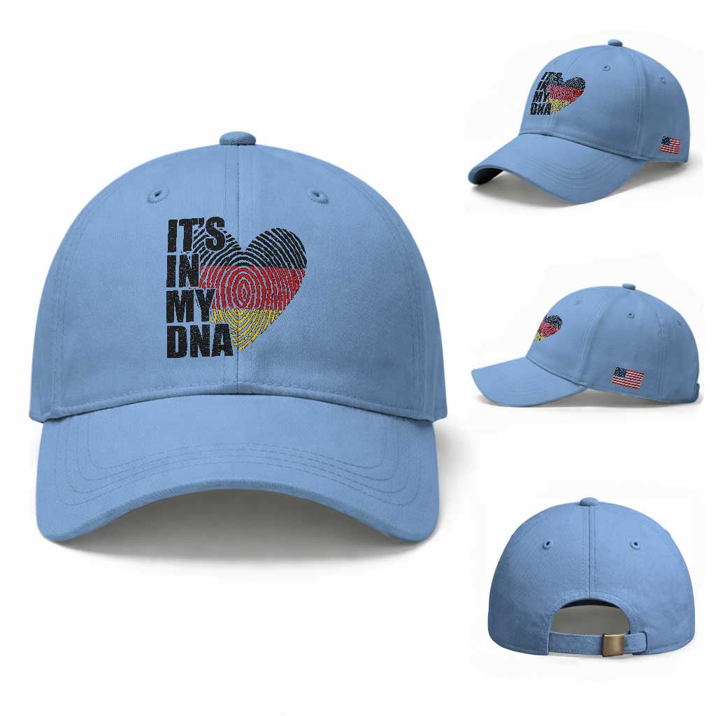 German Pride Baseball Cap It Is In My DNA Patriotic Germany Flag TS11 Baseball Cap Universal Fit Light Blue Print Your Wear